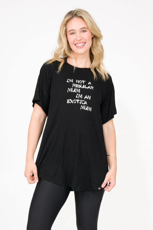 Slinky To Touch Plain Boyfriend Tee - Exotica Mum-Activewear-Exoticathletica