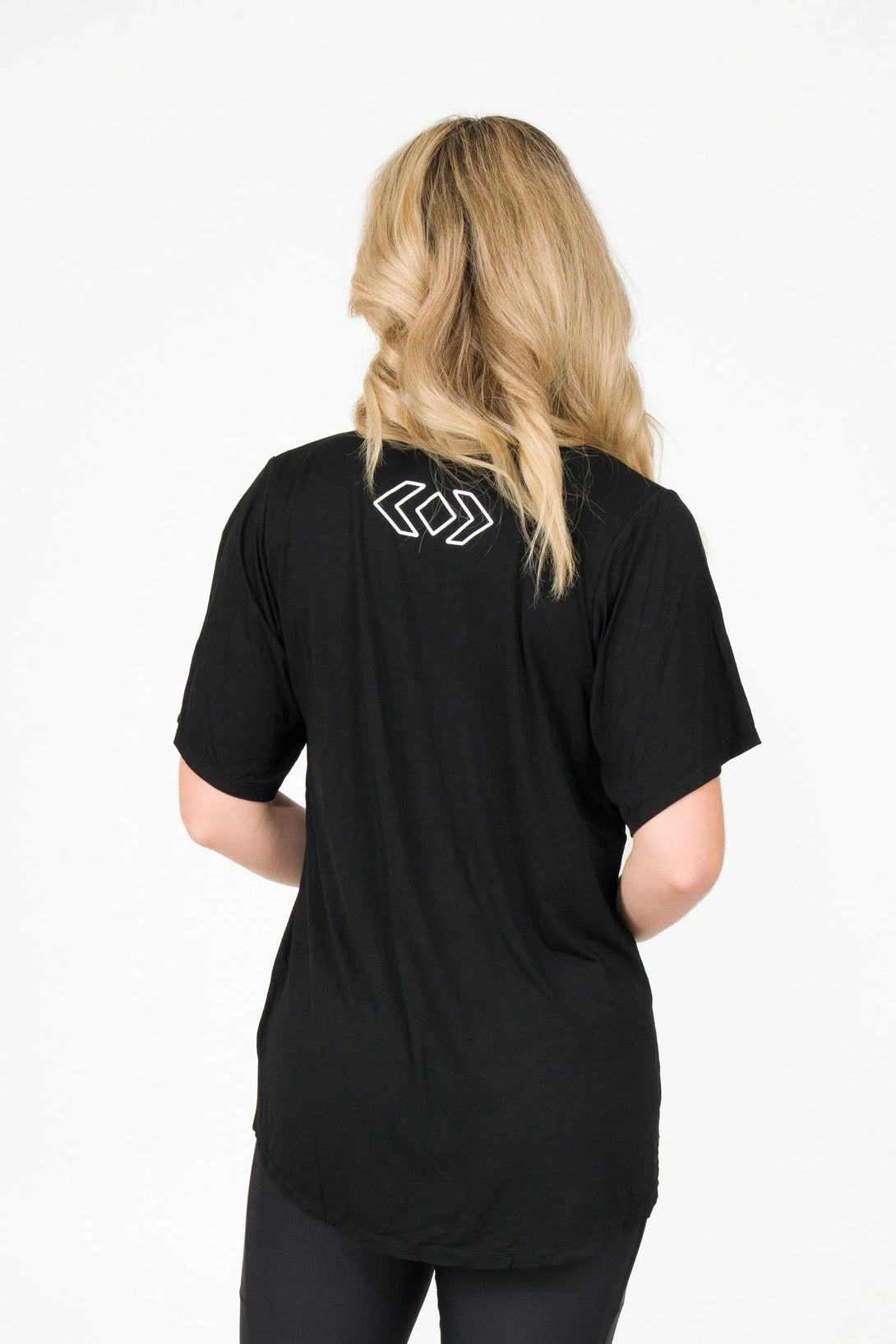 Slinky To Touch Plain Boyfriend Tee - Part Time Mermaid Black-Activewear-Exoticathletica