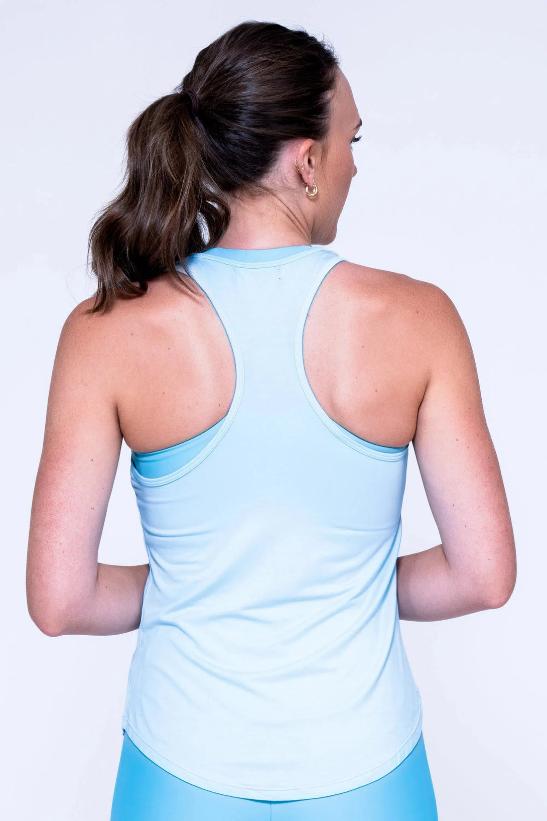 Slinky To Touch Racer Back Tank Top - Baby Blue-Activewear-Exoticathletica