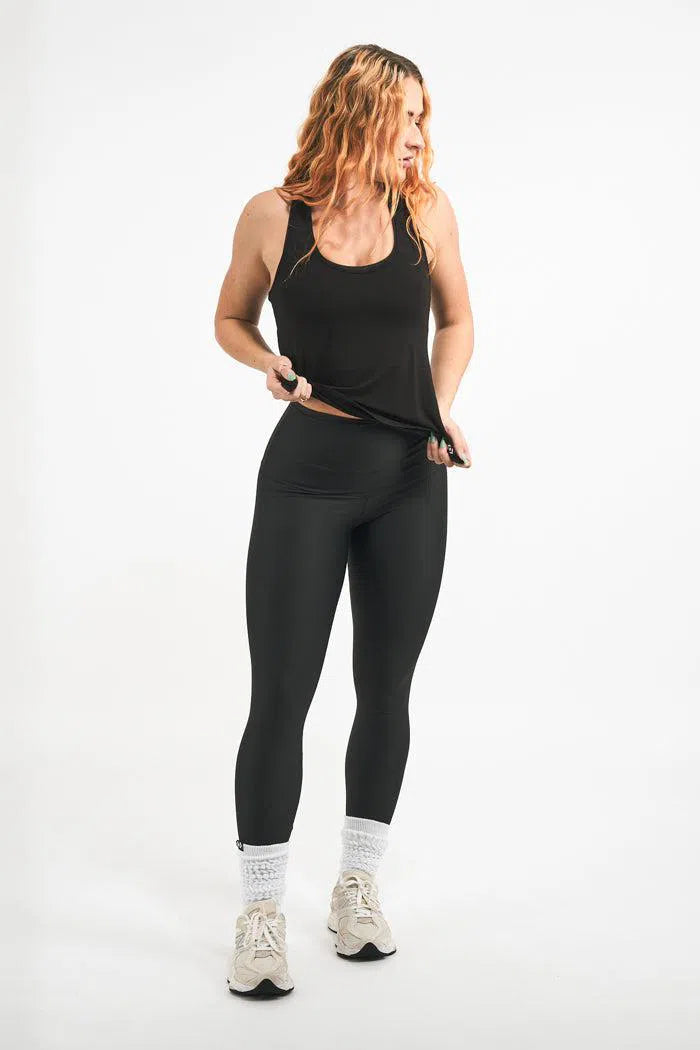 Slinky To Touch Racer Back Tank Top - Black-Activewear-Exoticathletica