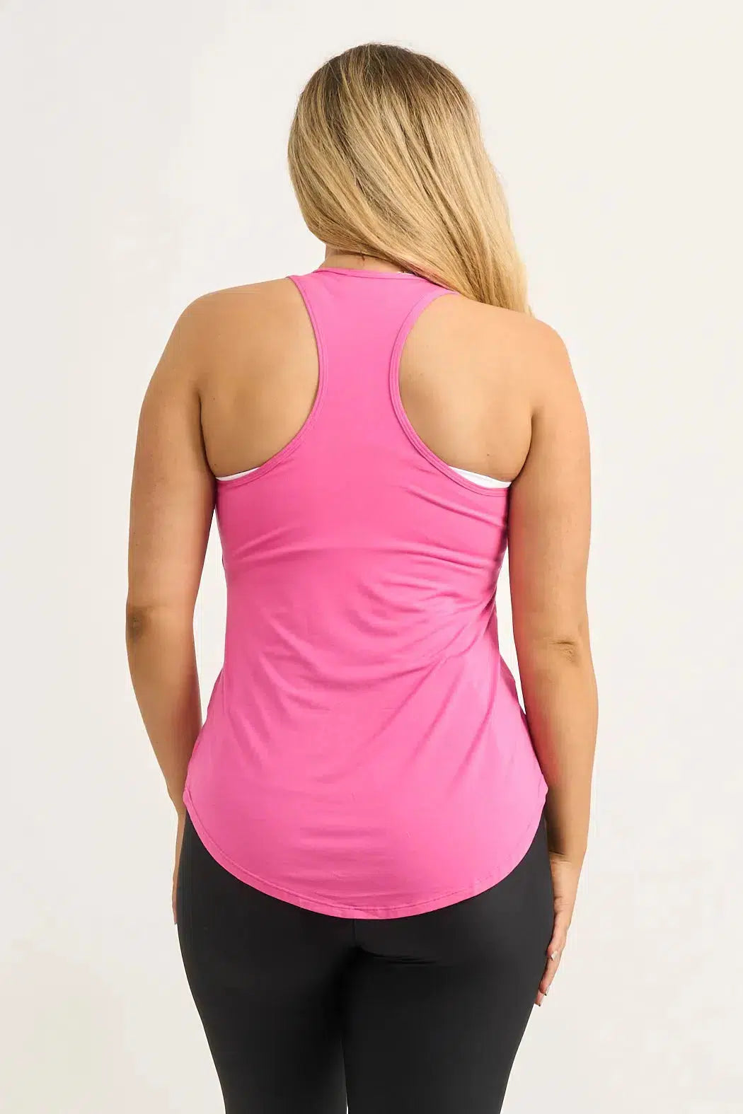 Slinky To Touch Racer Back Tank Top - Candy Pink-Activewear-Exoticathletica