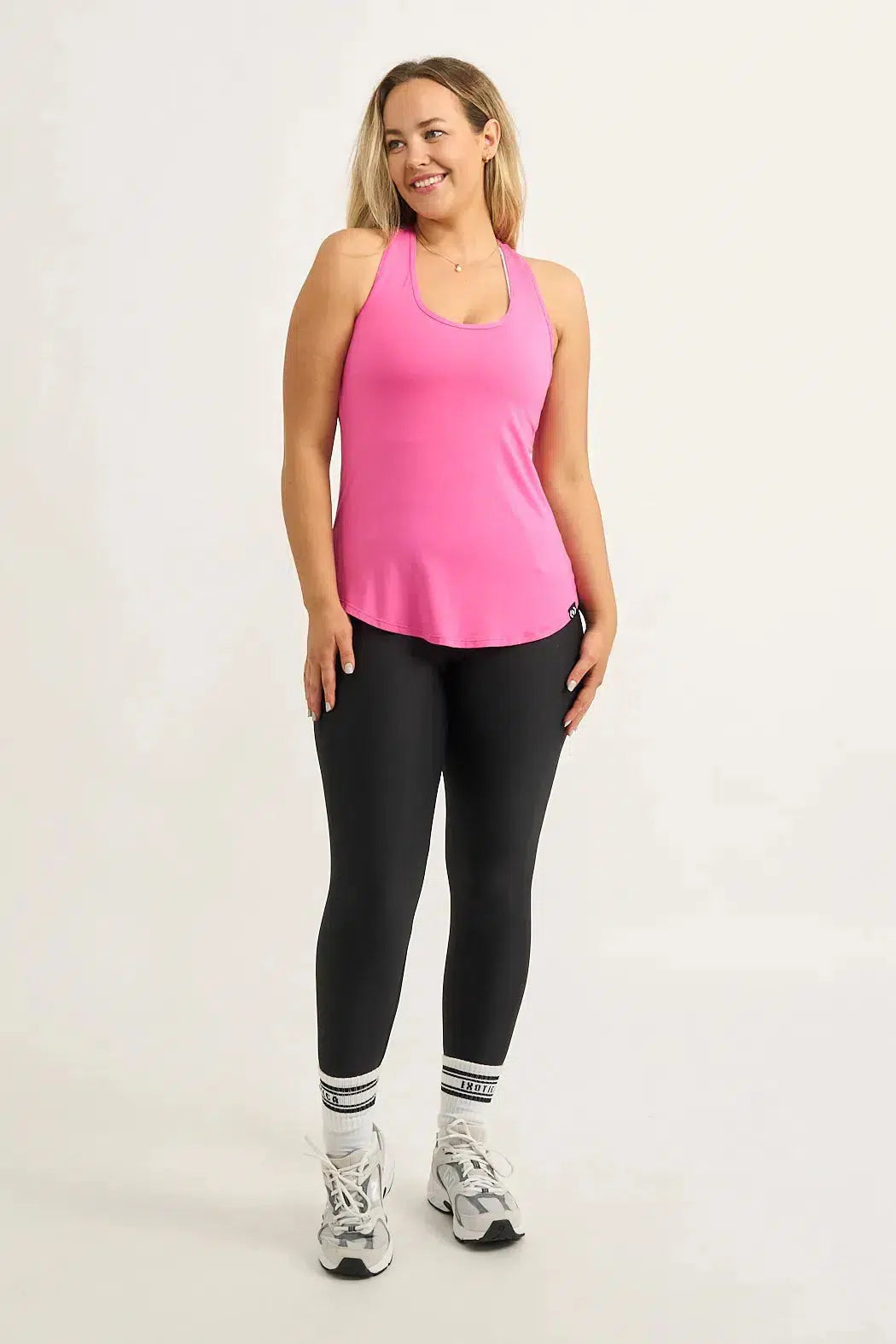 Slinky To Touch Racer Back Tank Top - Candy Pink-Activewear-Exoticathletica