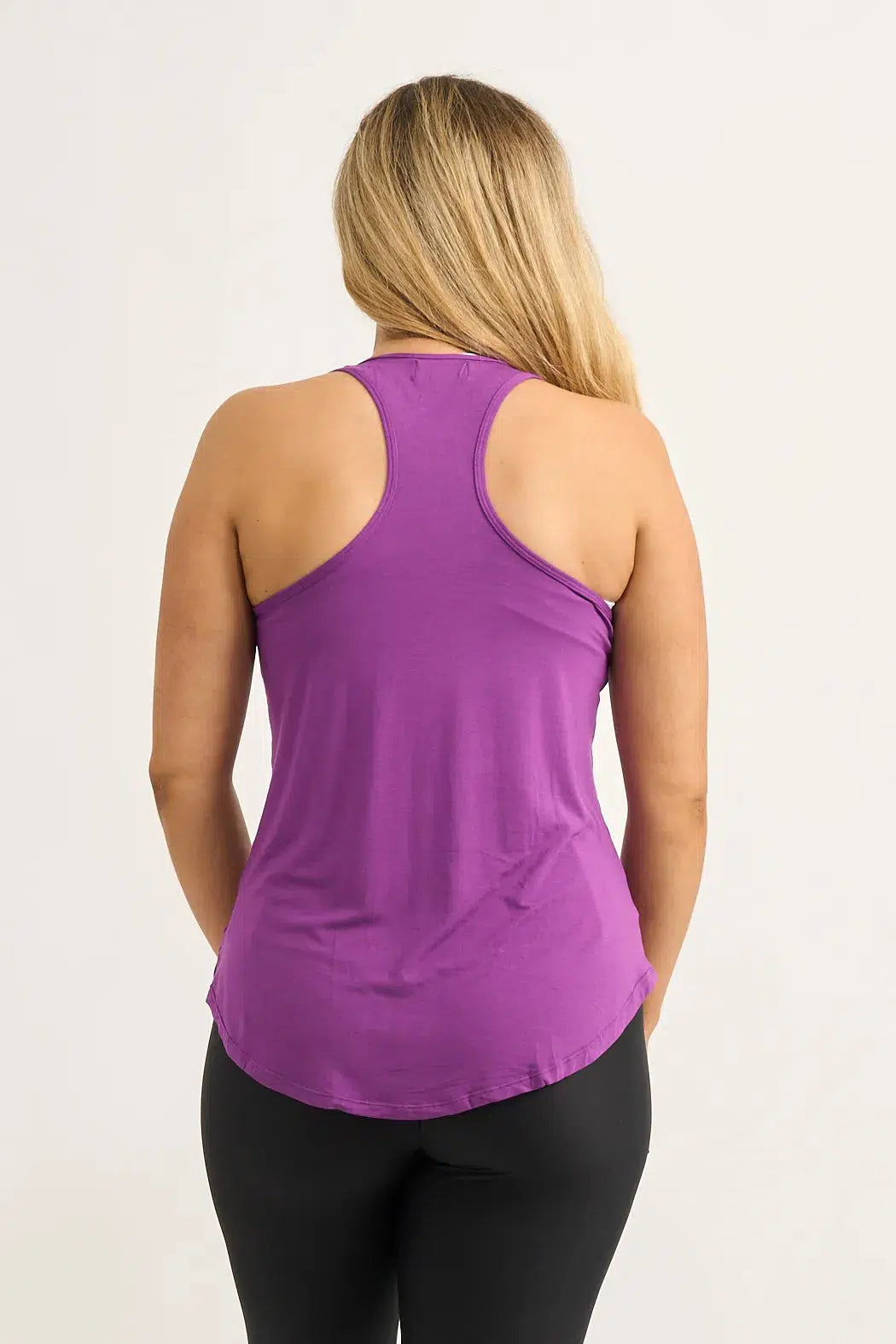 Slinky To Touch Racer Back Tank Top - Purple-Activewear-Exoticathletica