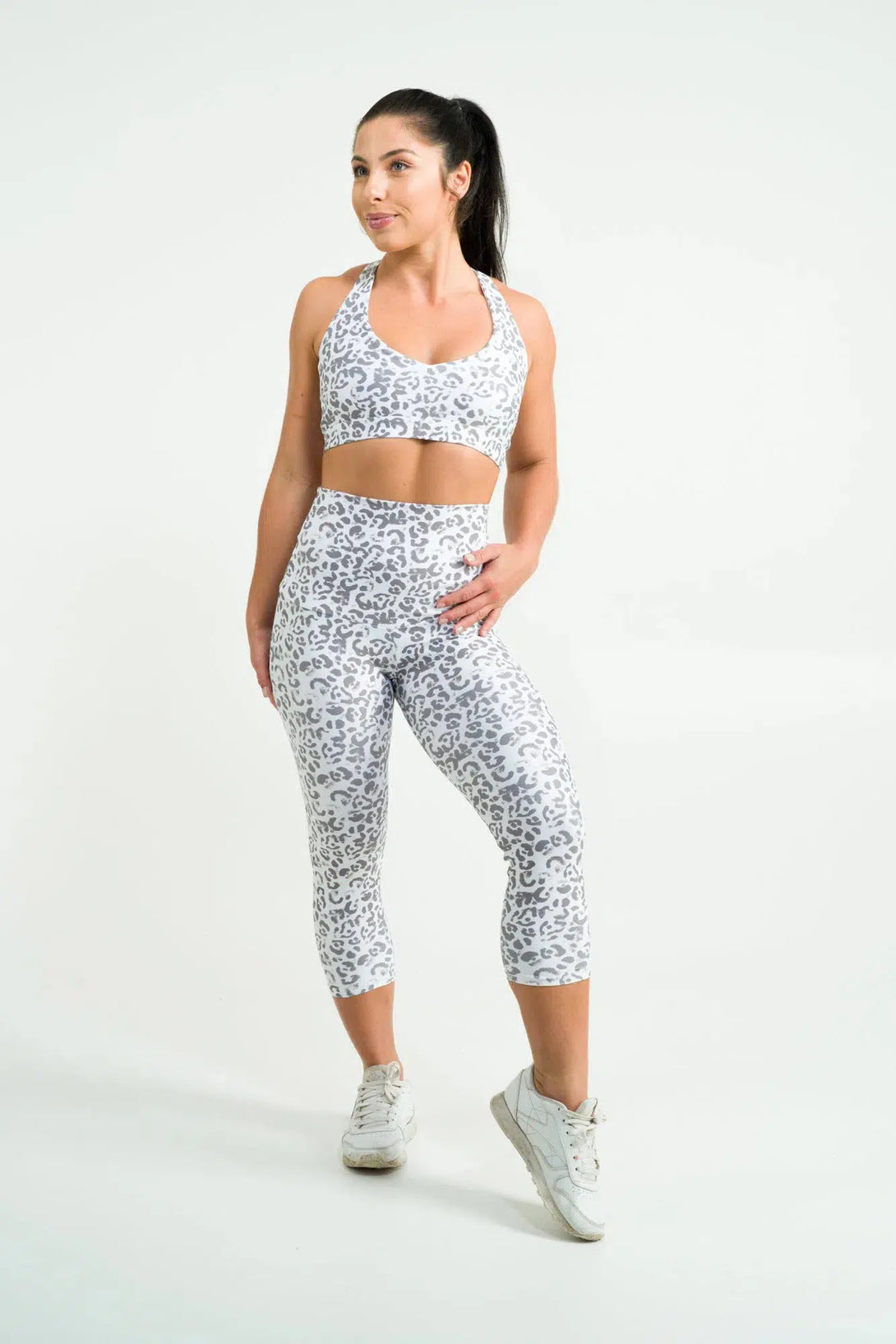 Snow Jag Performance - High Waisted Capri Leggings-Activewear-Exoticathletica