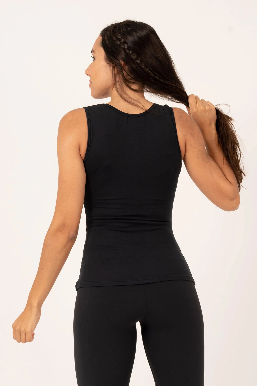 Soft To Touch Fitted Tank - Black-Activewear-Exoticathletica