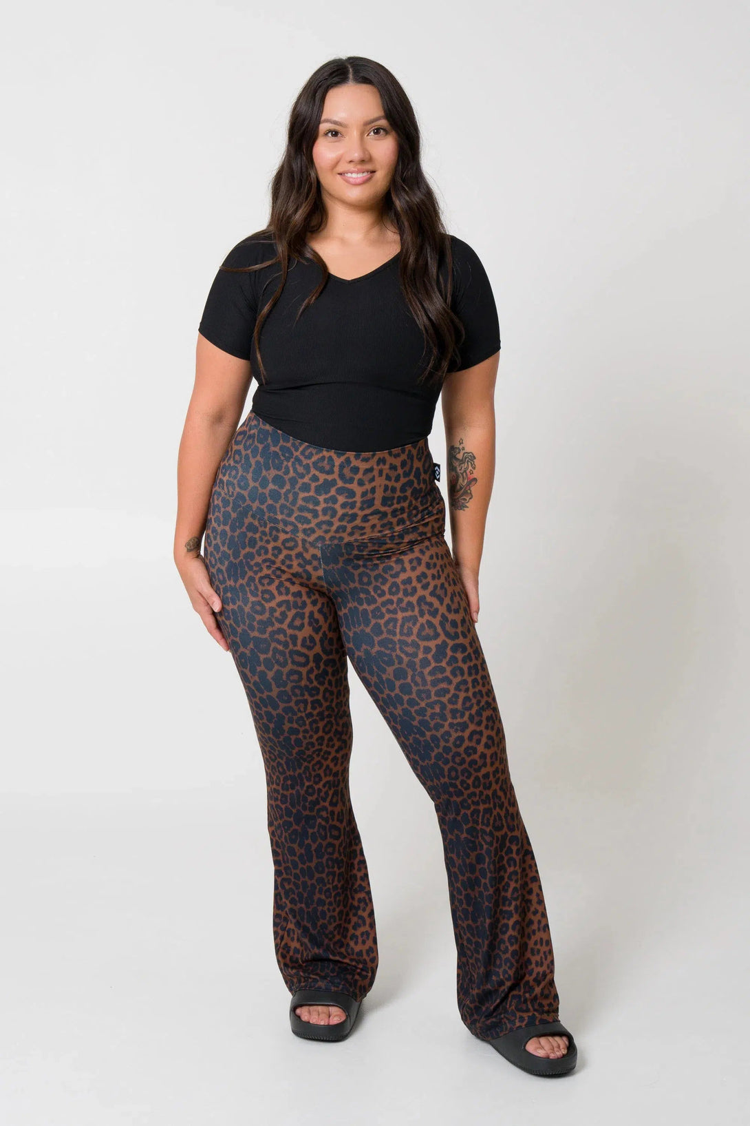 Soft To Touch High Waisted Bootleg Pant - Chocolate Swag-Activewear-Exoticathletica