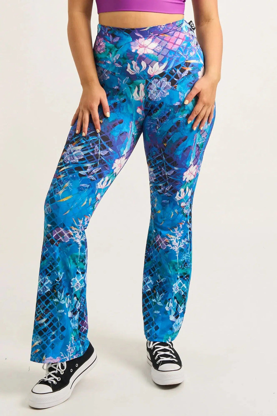 Soft To Touch High Waisted Bootleg Pant - Mermaid Mafia-9358328342649-Activewear-Exoticathletica