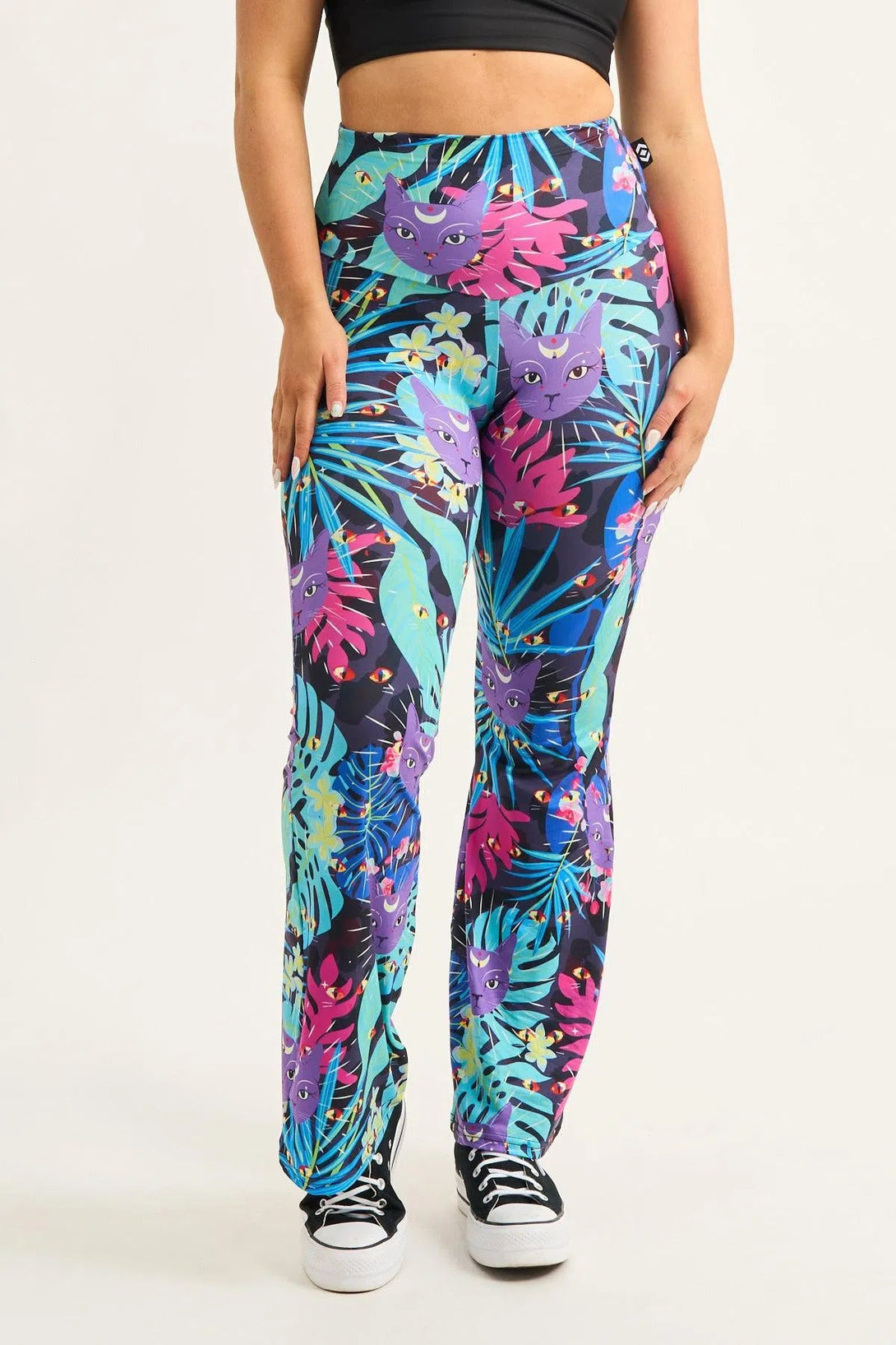 Soft To Touch High Waisted Bootleg Pant - Mysticatz-9358328344339-Activewear-Exoticathletica