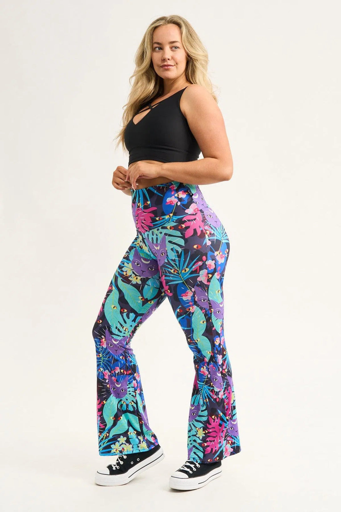 Soft To Touch High Waisted Bootleg Pant - Mysticatz-Activewear-Exoticathletica