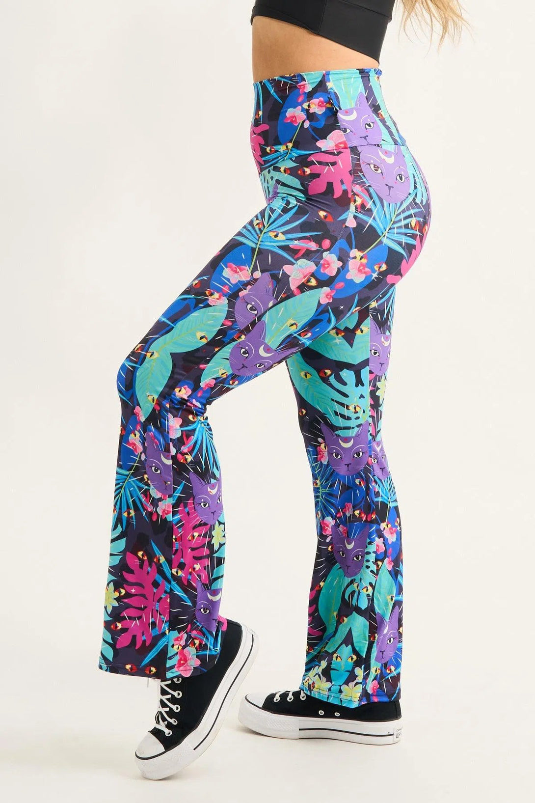 Soft To Touch High Waisted Bootleg Pant - Mysticatz-Activewear-Exoticathletica