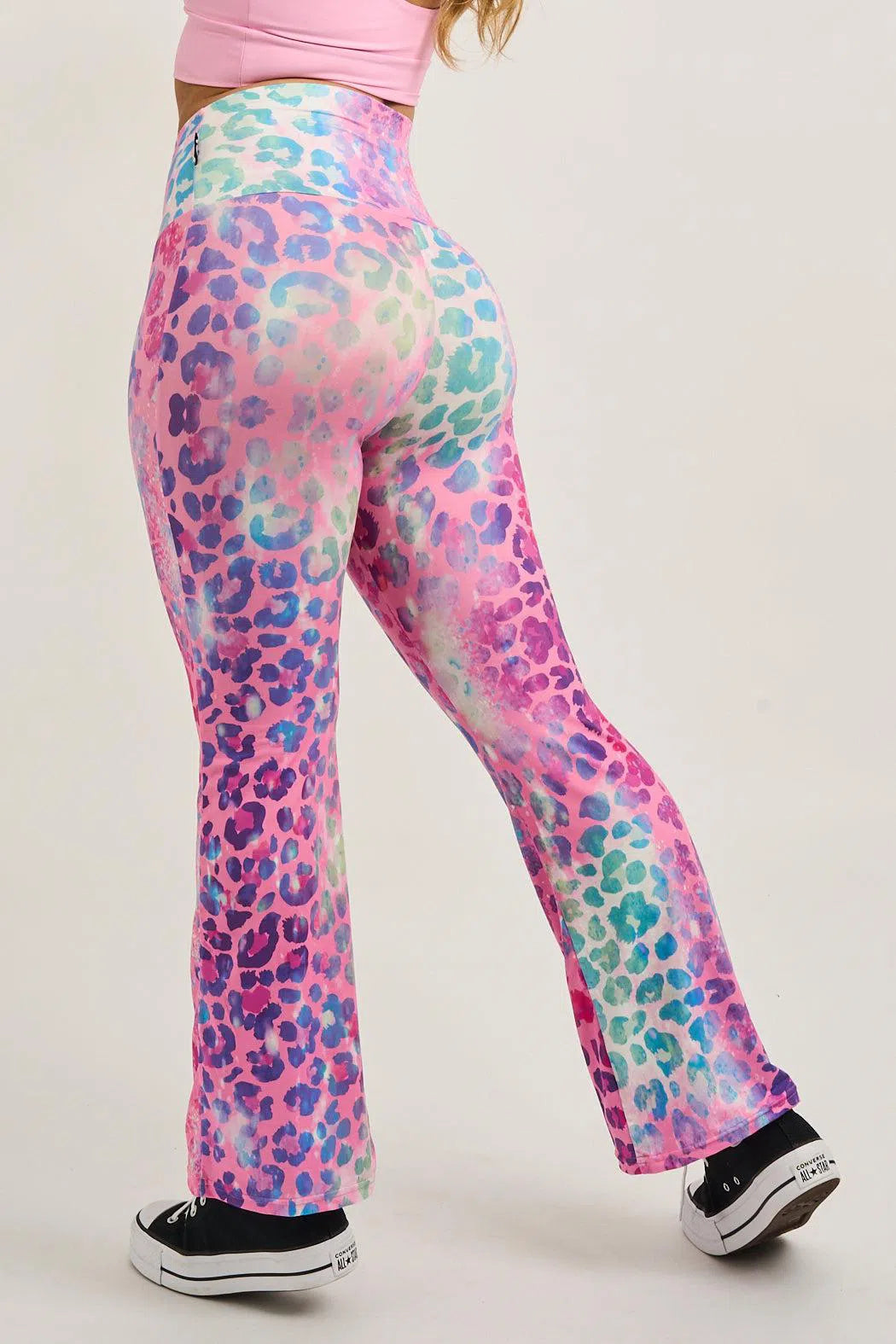 Soft To Touch High Waisted Bootleg Pant - Rainbow Jag-Activewear-Exoticathletica