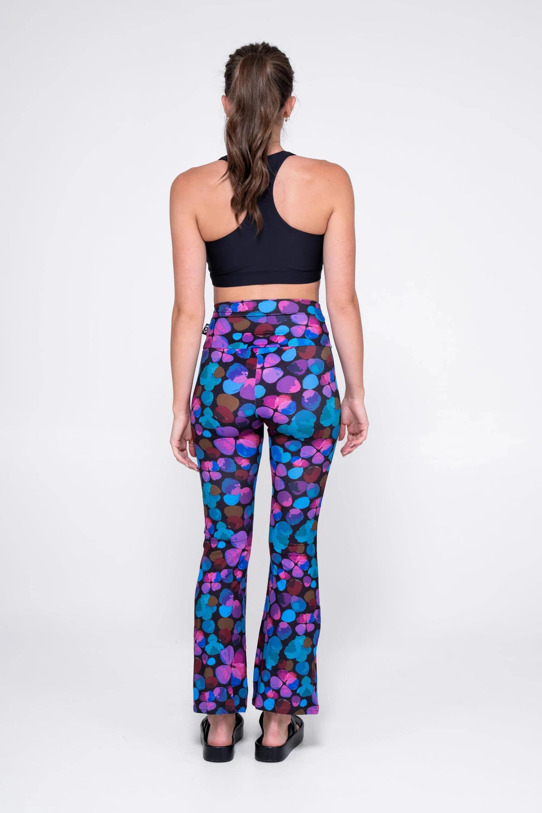 Soft To Touch High Waisted Bootleg Pant - Try Your Luck Blue-Activewear-Exoticathletica