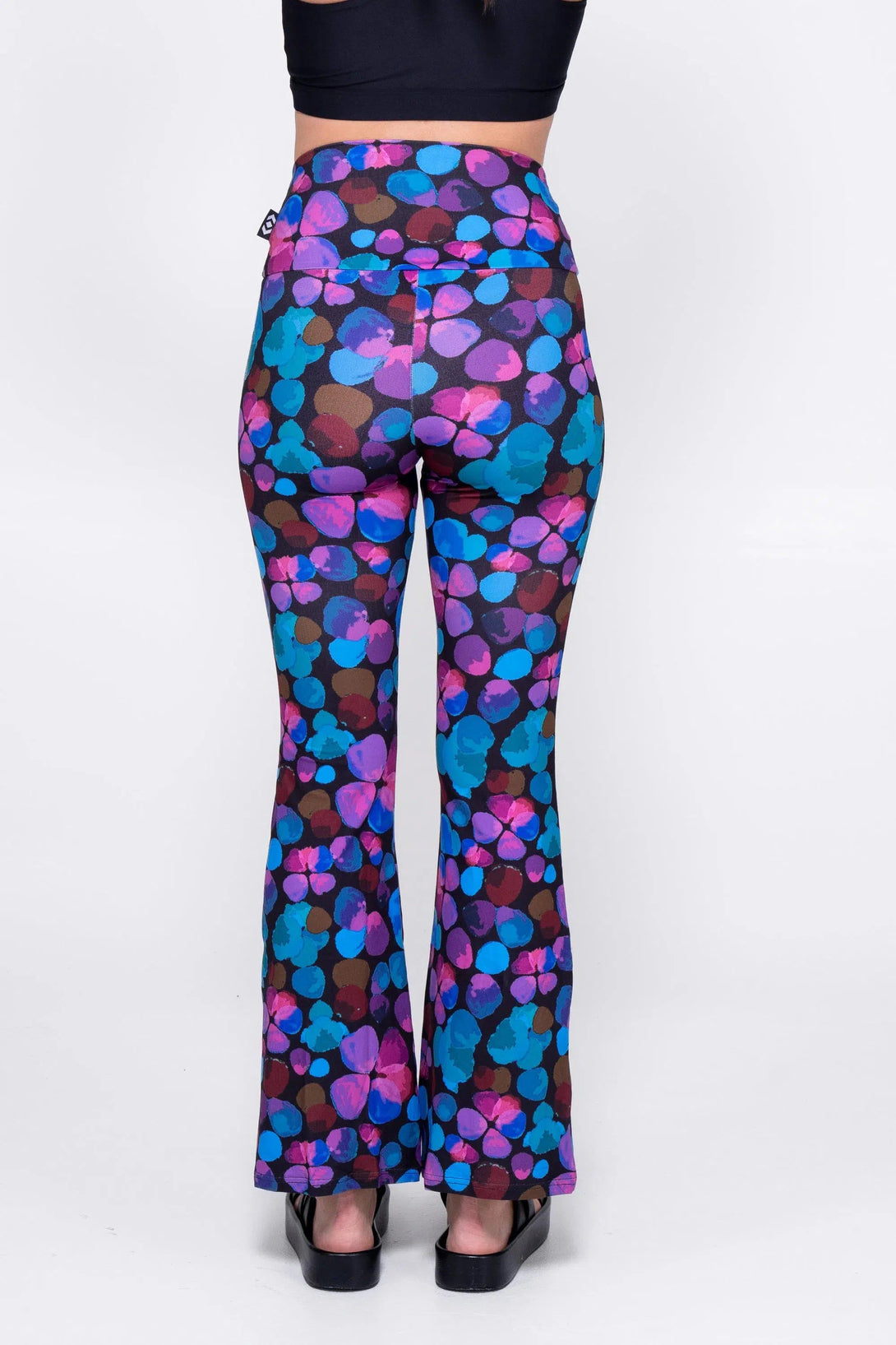 Soft To Touch High Waisted Bootleg Pant - Try Your Luck Blue-Activewear-Exoticathletica