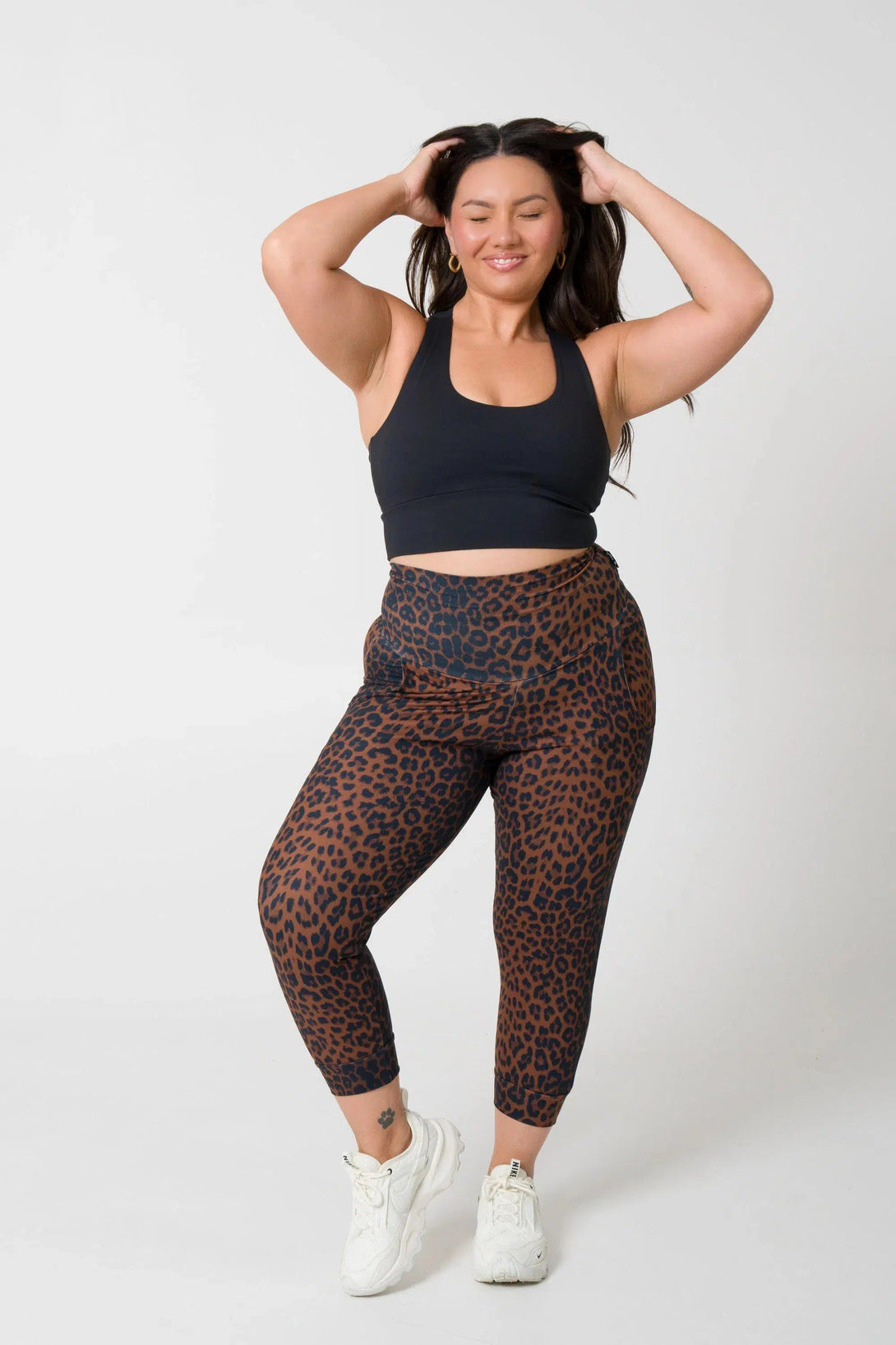 Soft To Touch Jogger Capris W/ Pockets - Chocolate Swag-Activewear-Exoticathletica