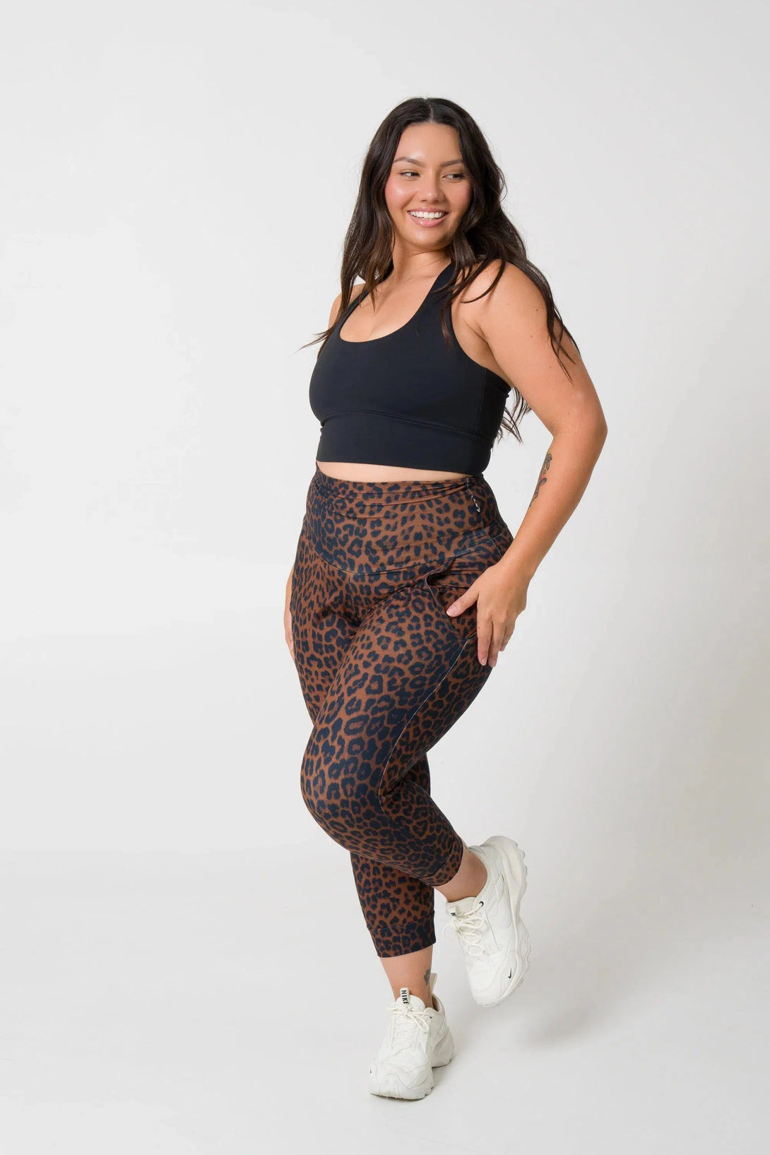 Soft To Touch Jogger Capris W/ Pockets - Chocolate Swag-Activewear-Exoticathletica