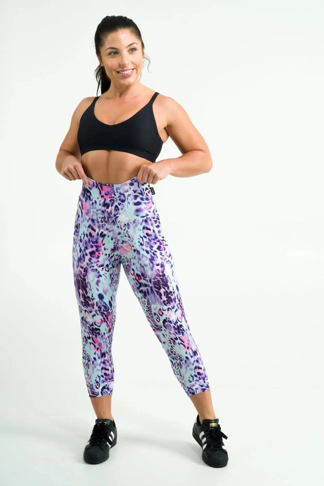 Soft To Touch Jogger Capris W/ Pockets - Pastel Dreams-Activewear-Exoticathletica