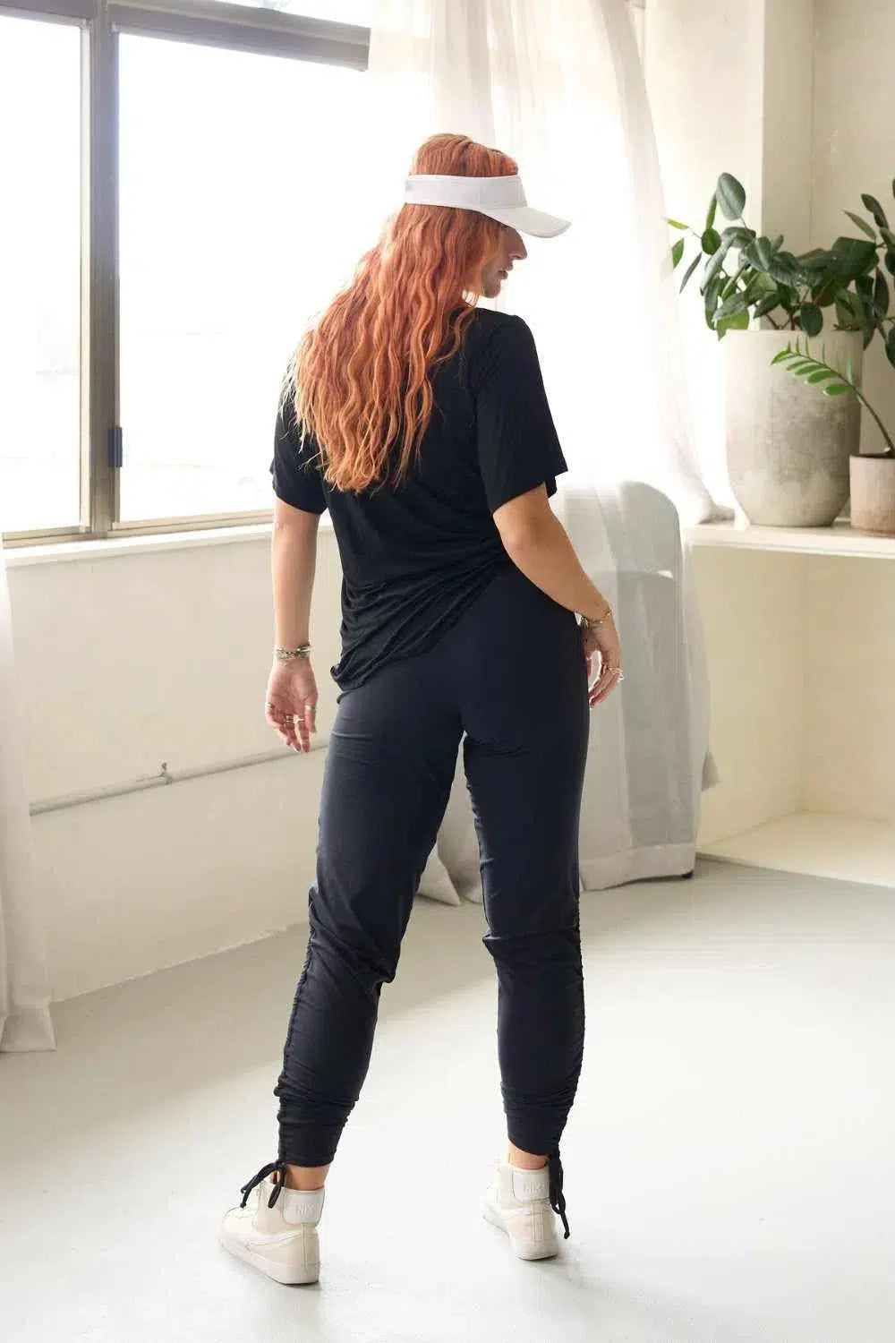 Soft To Touch Jogger Long Tie Sided w/ Pockets - Black-Activewear-Exoticathletica