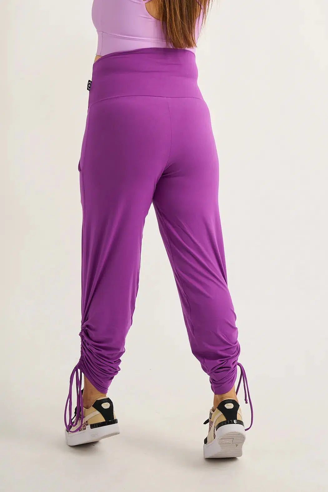 Soft To Touch Jogger Long Tie Sided W/ Pockets - Purple-Activewear-Exoticathletica