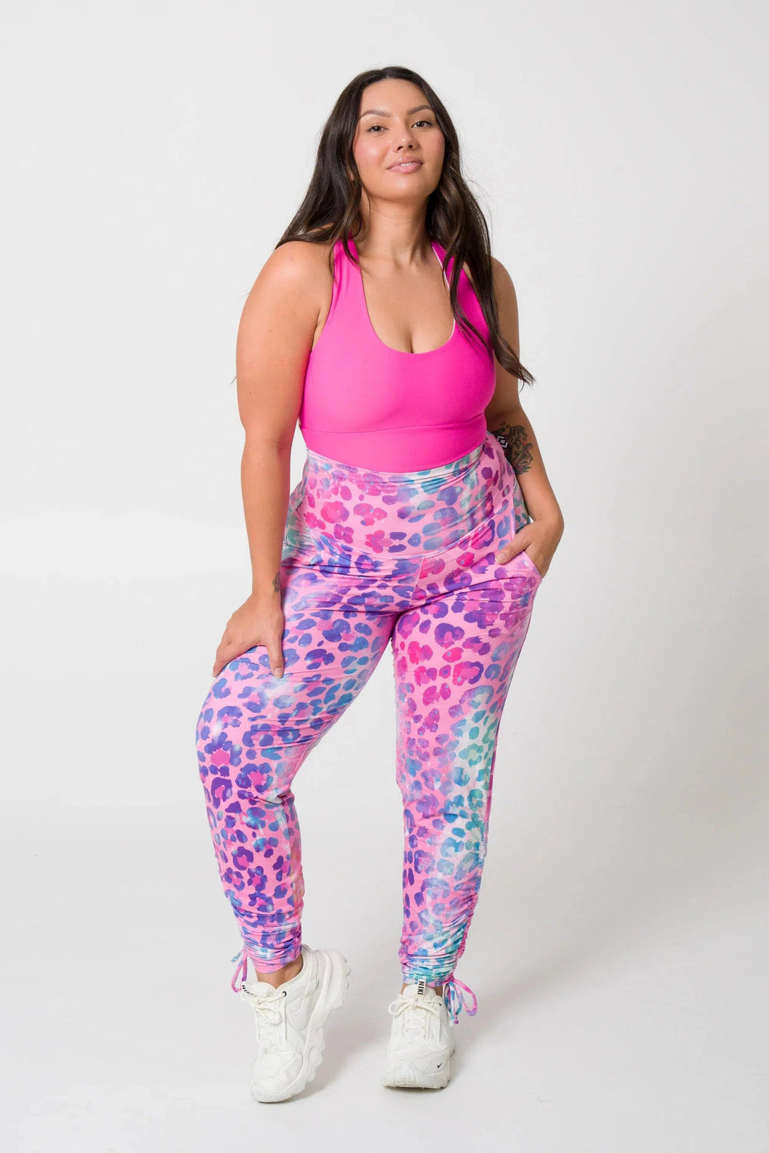 Soft To Touch Jogger Long Tie Sided W/ Pockets - Rainbow Jag-Activewear-Exoticathletica