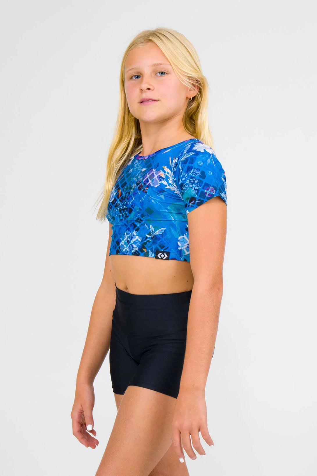 Soft To Touch Kids Fitted Cropped Tee - Mermaid Mafia-Activewear-Exoticathletica