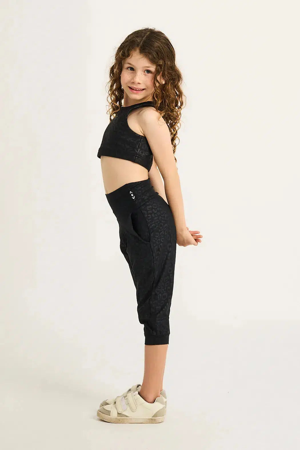 Soft To Touch Kids Jogger Capris - Black Exotic Touch Jag-9358328327615-Activewear-Exoticathletica