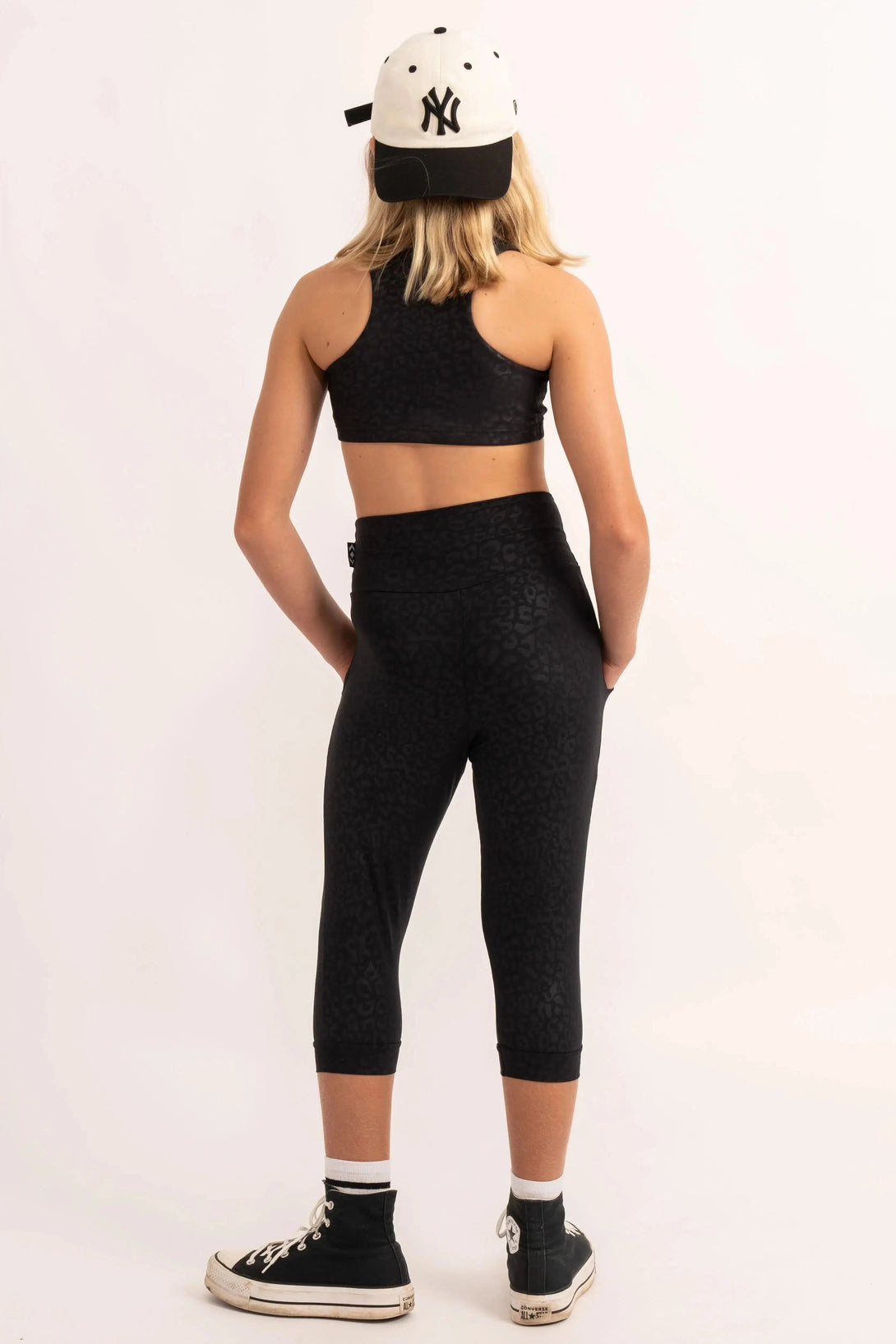 Soft To Touch Kids Jogger Capris - Black Exotic Touch Jag-Activewear-Exoticathletica