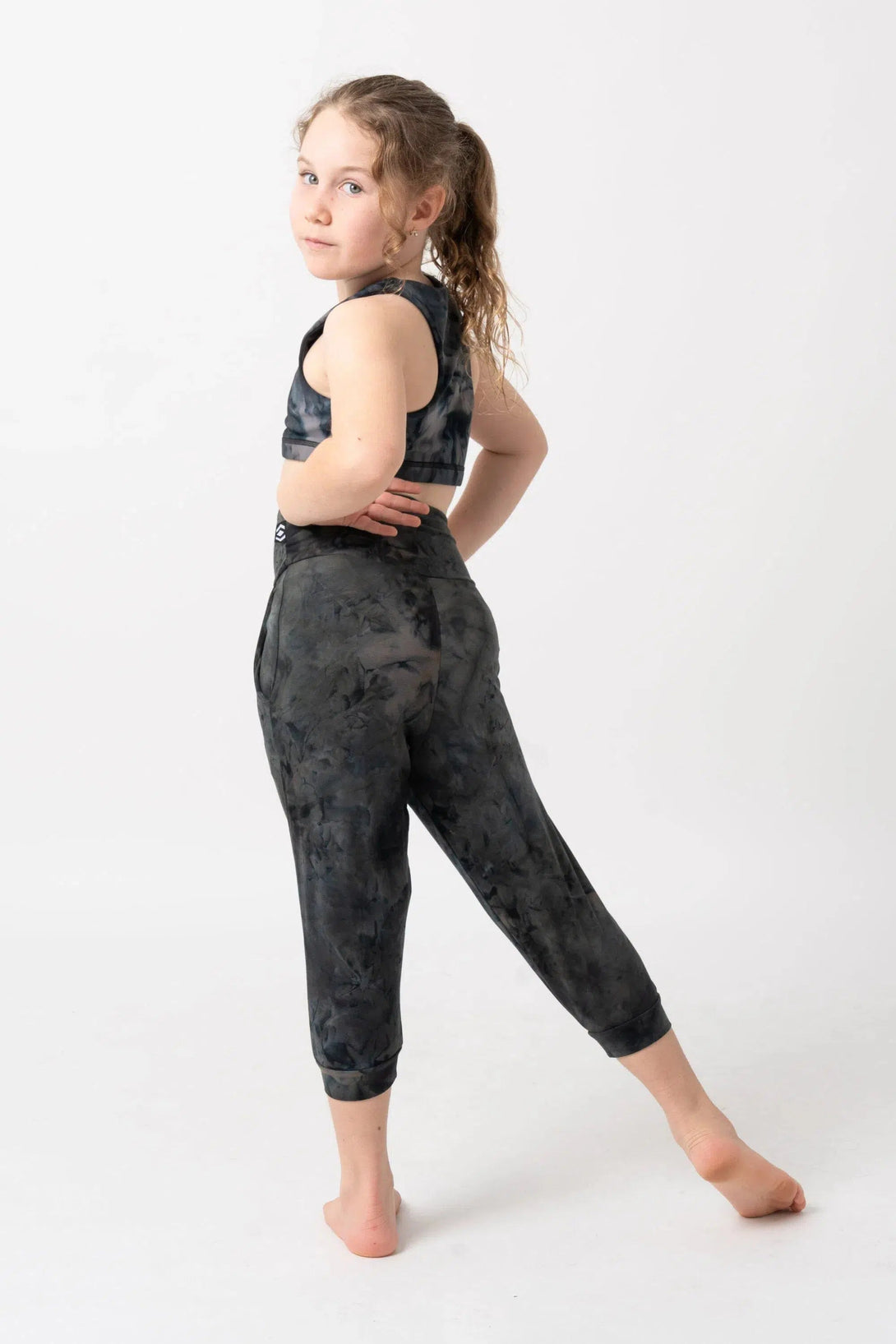 Soft To Touch Kids Jogger Capris - Dark And Moody-Activewear-Exoticathletica