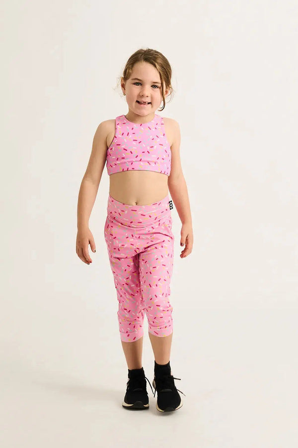 Soft To Touch Kids Jogger Capris - Extra Sprinkles-9358328042372-Activewear-Exoticathletica