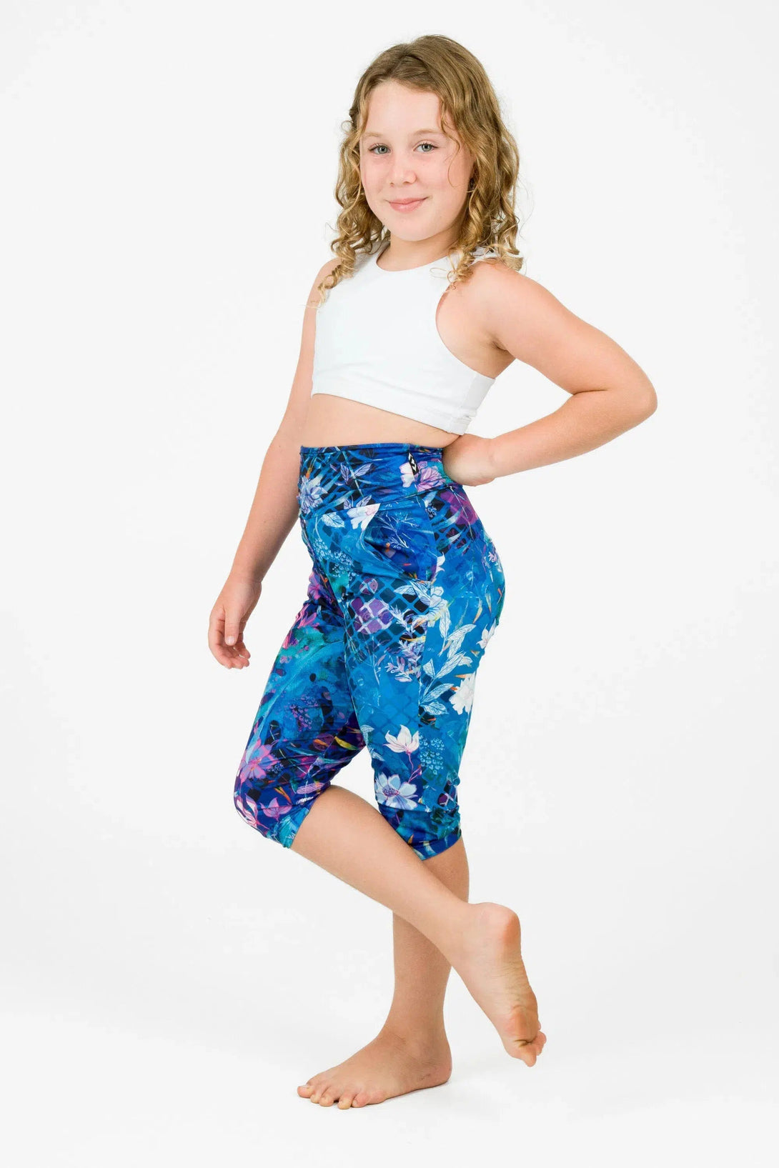 Soft To Touch Kids Jogger Capris - Mermaid Mafia-Activewear-Exoticathletica