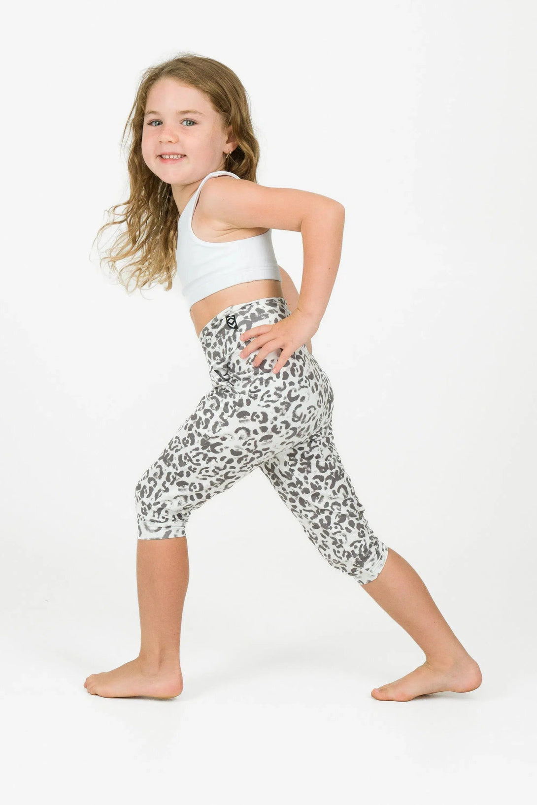 Soft To Touch Kids Jogger Capris - Snow Jag-Activewear-Exoticathletica