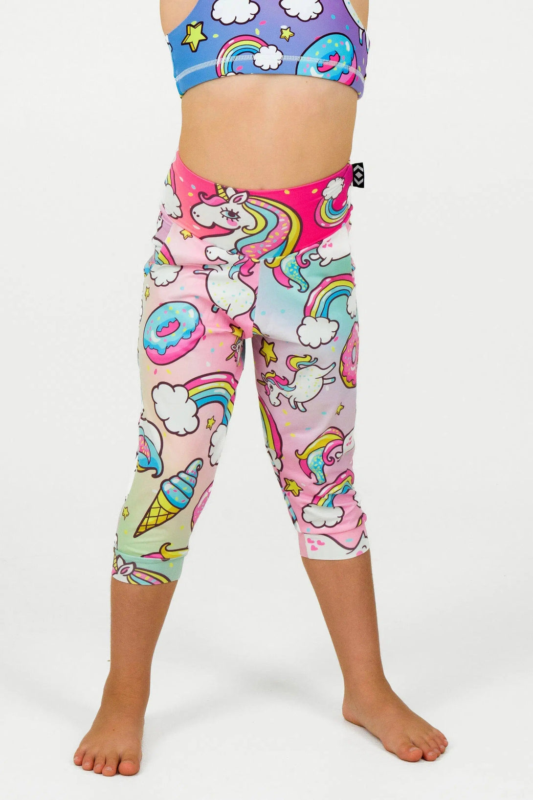 Soft To Touch Kids Jogger Capris - Unicorn-Activewear-Exoticathletica