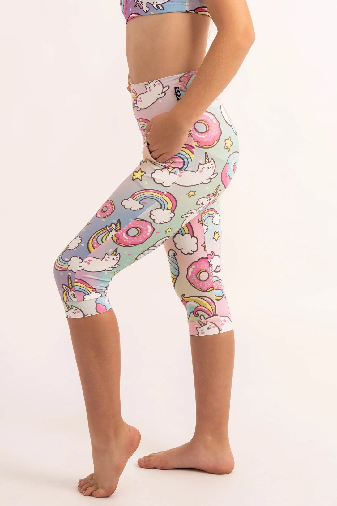 Soft To Touch Kids Jogger Capris - Unicorn-Activewear-Exoticathletica