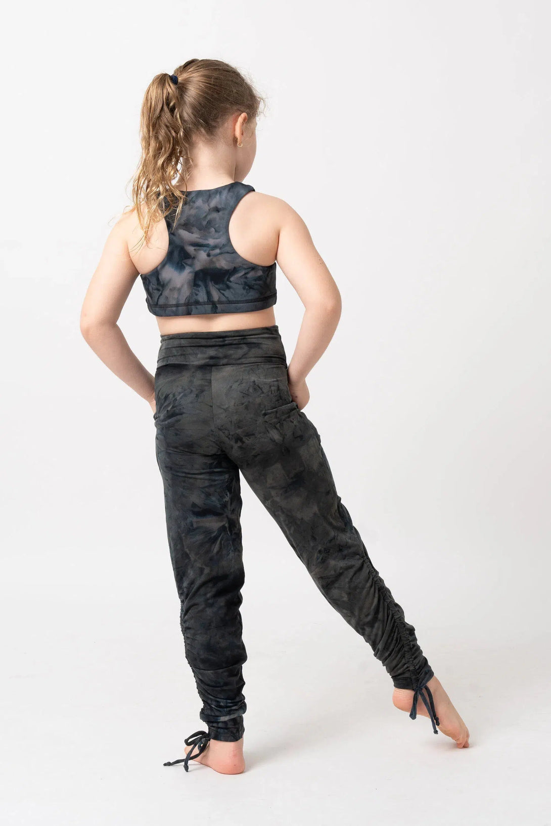 Soft To Touch Kids Jogger Long Tie Sides W/ Pockets - Dark And Moody-Activewear-Exoticathletica