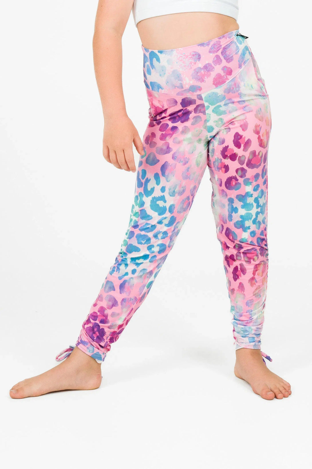 Soft To Touch Kids Jogger Long Tie Sides W/ Pockets - Rainbow Jag-Activewear-Exoticathletica