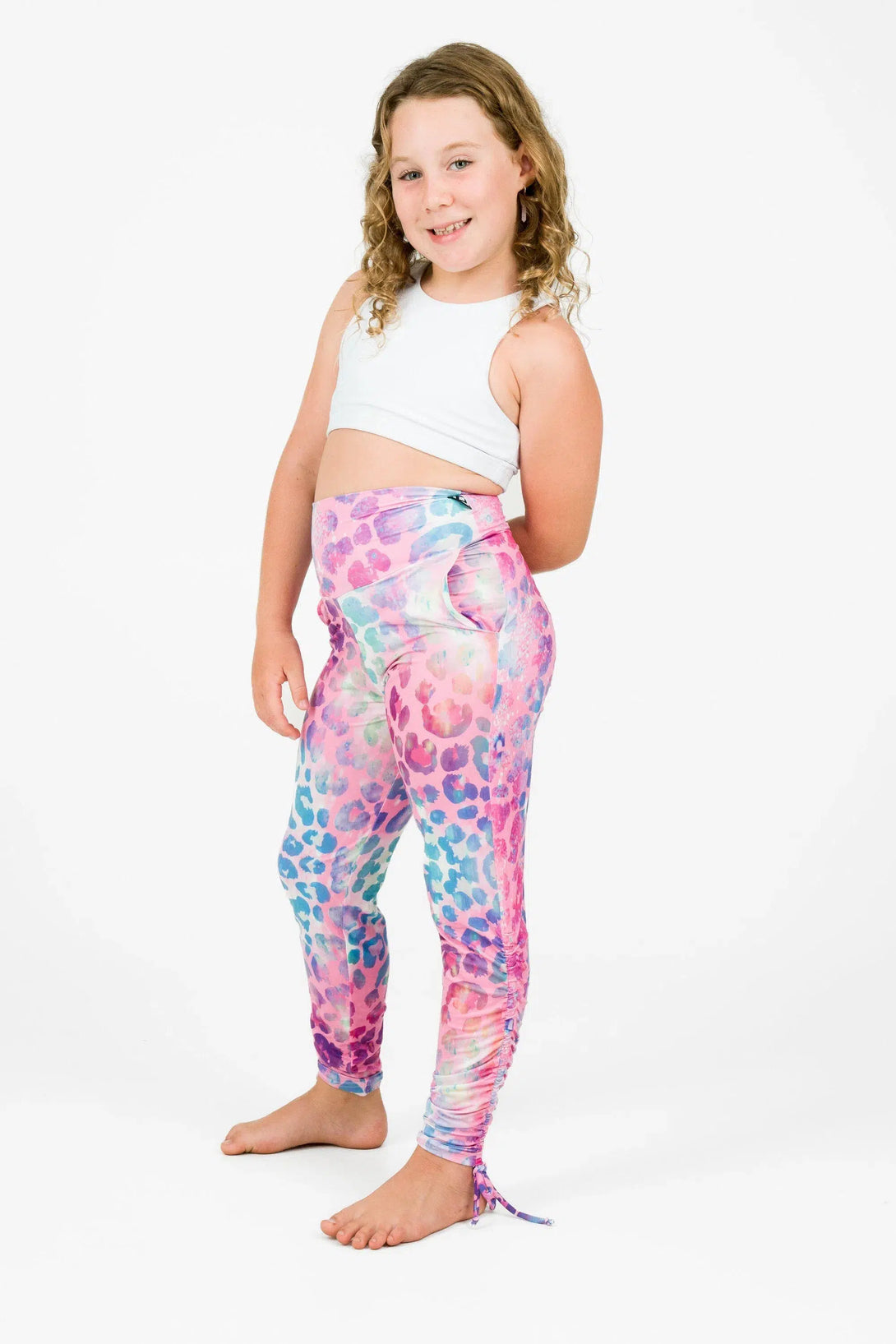 Soft To Touch Kids Jogger Long Tie Sides W/ Pockets - Rainbow Jag-Activewear-Exoticathletica