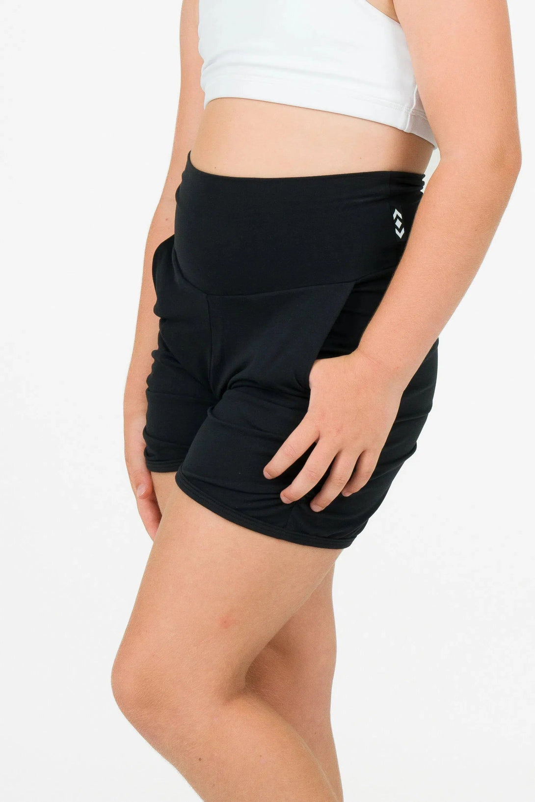 Soft To Touch Kids Jogger Shorts - Black-Activewear-Exoticathletica