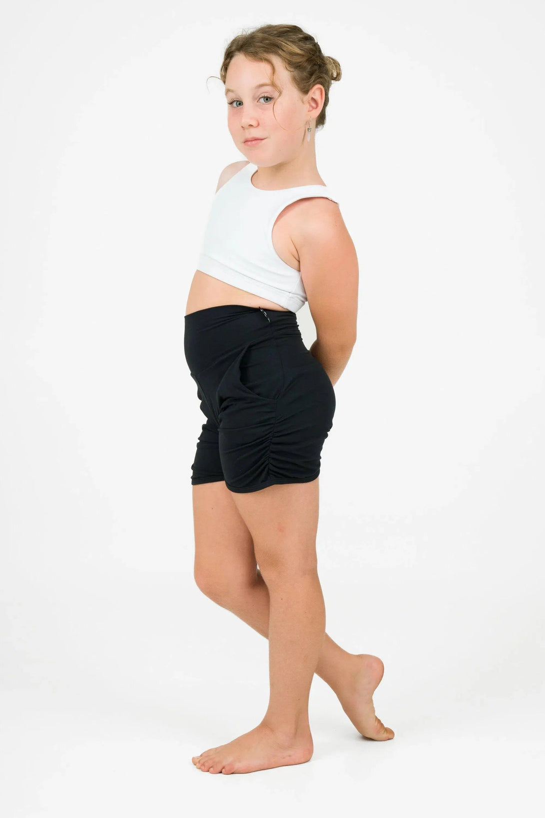 Soft To Touch Kids Jogger Shorts - Black-Activewear-Exoticathletica