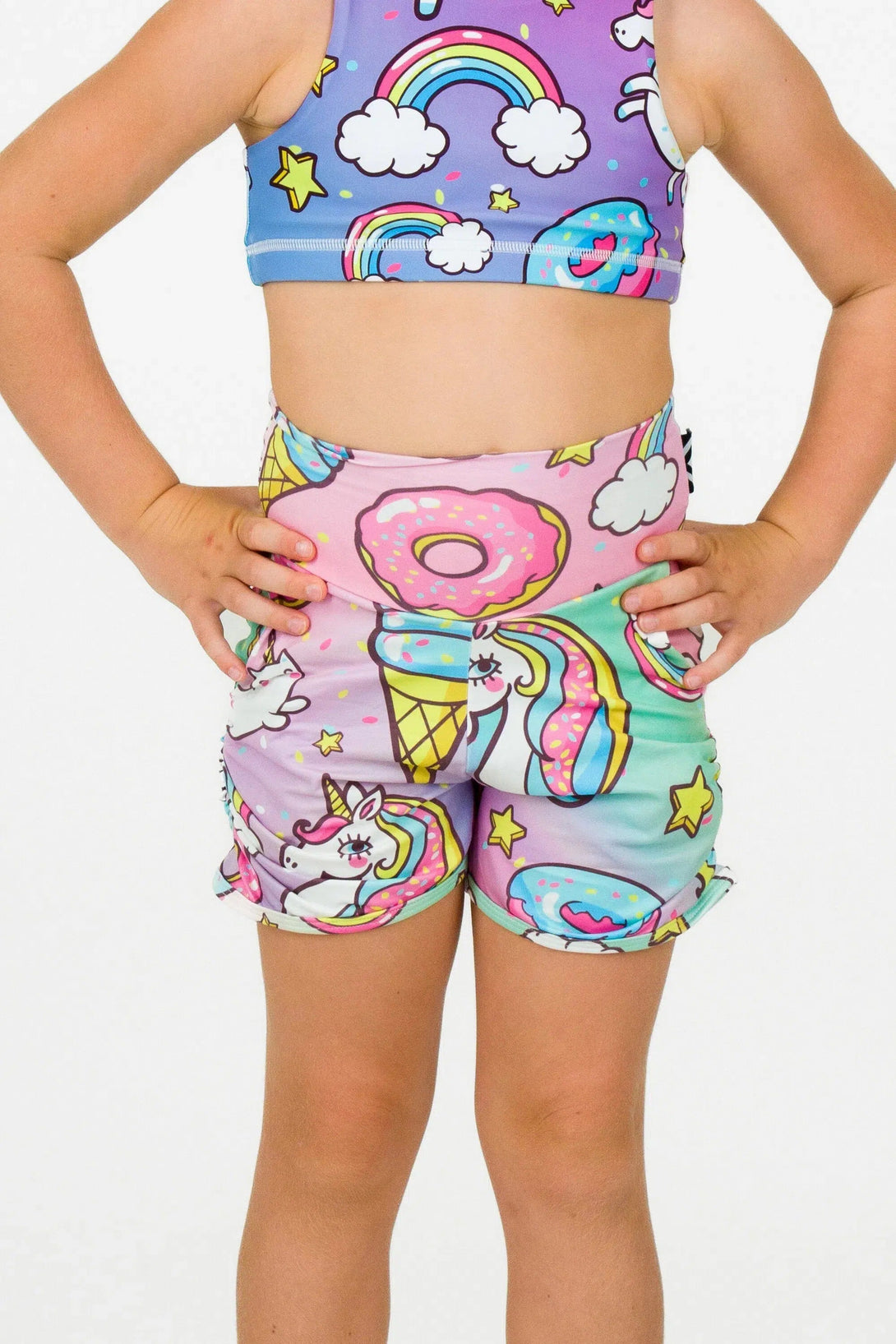 Soft To Touch Kids Jogger Shorts - Unicorn-Activewear-Exoticathletica