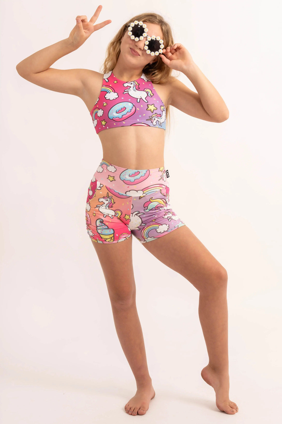 Soft To Touch Kids Jogger Shorts - Unicorn-Activewear-Exoticathletica