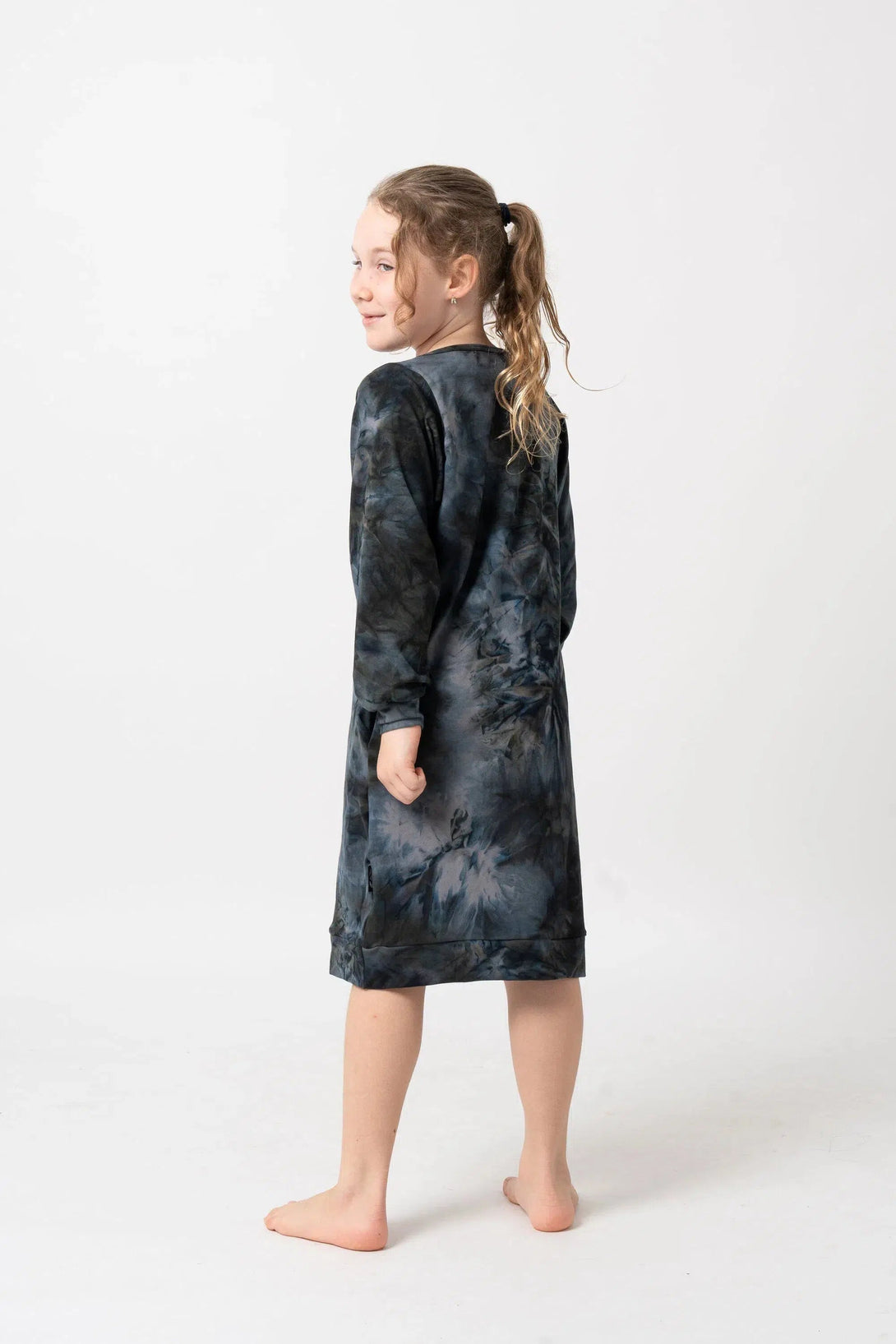 Soft To Touch Kids Lazy Girl Dress Sweater - Dark And Moody-Activewear-Exoticathletica