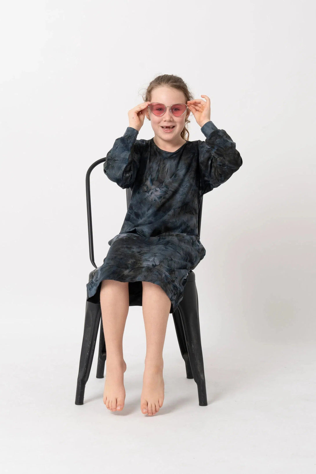 Soft To Touch Kids Lazy Girl Dress Sweater - Dark And Moody-Activewear-Exoticathletica