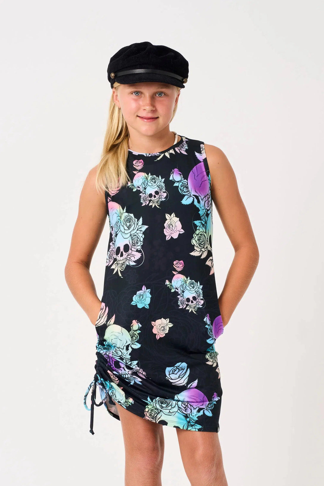 Soft To Touch Kids Lazy Girl Dress Tank - Bad Witch-Activewear-Exoticathletica