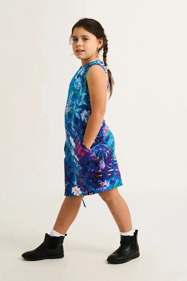 Soft To Touch Kids Lazy Girl Dress Tank - Mermaid Mafia-1000011725-Activewear-Exoticathletica