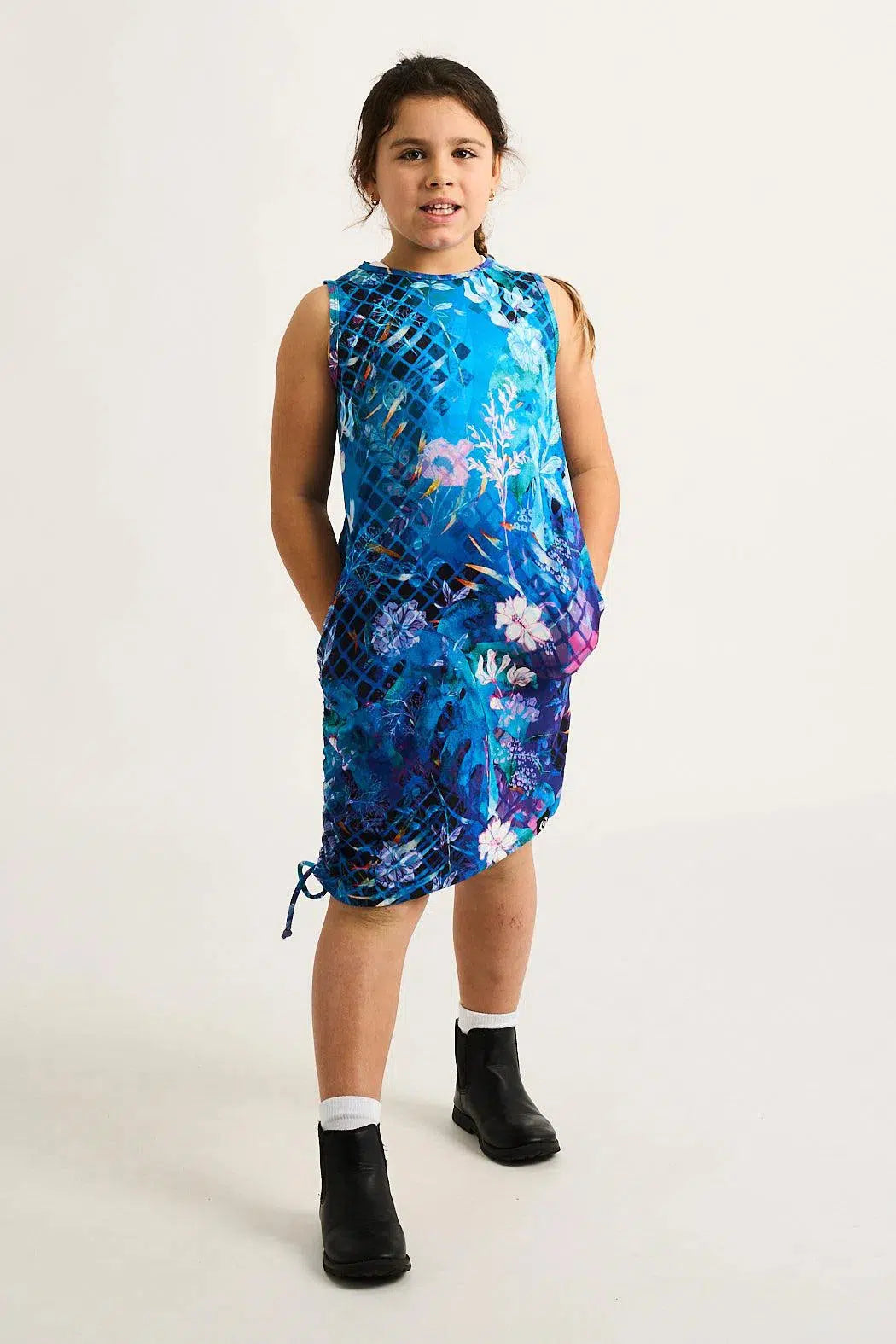 Soft To Touch Kids Lazy Girl Dress Tank - Mermaid Mafia-Activewear-Exoticathletica