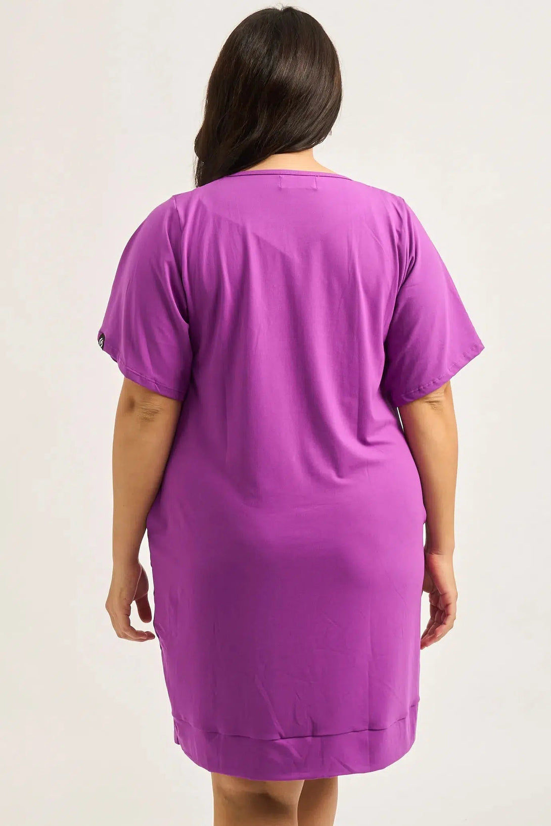 Soft To Touch Lazy Girl Dress Tee - Purple-Activewear-Exoticathletica