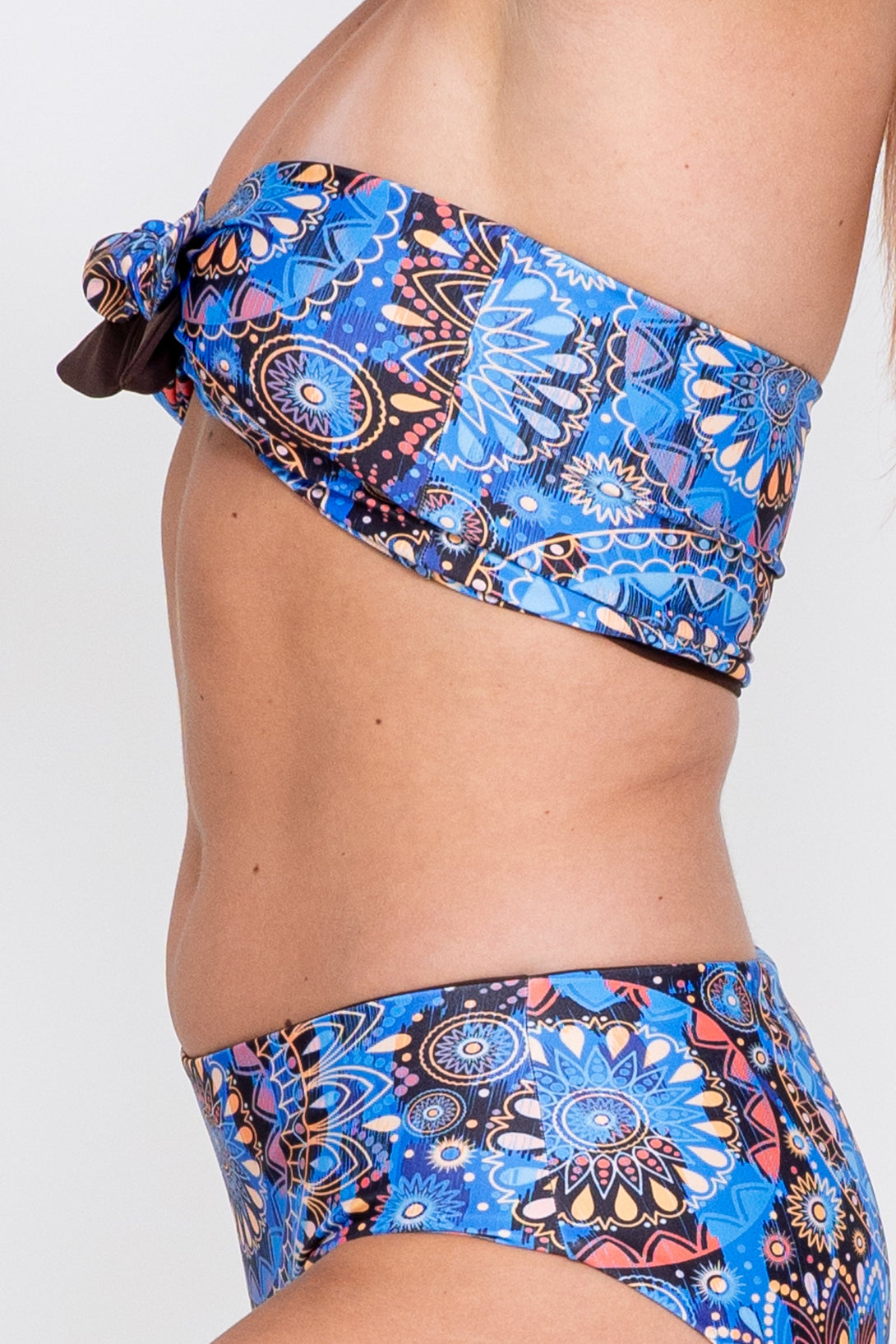 Sundial Me Up Blue Performance - Bandeau Bikini Top-Activewear-Exoticathletica