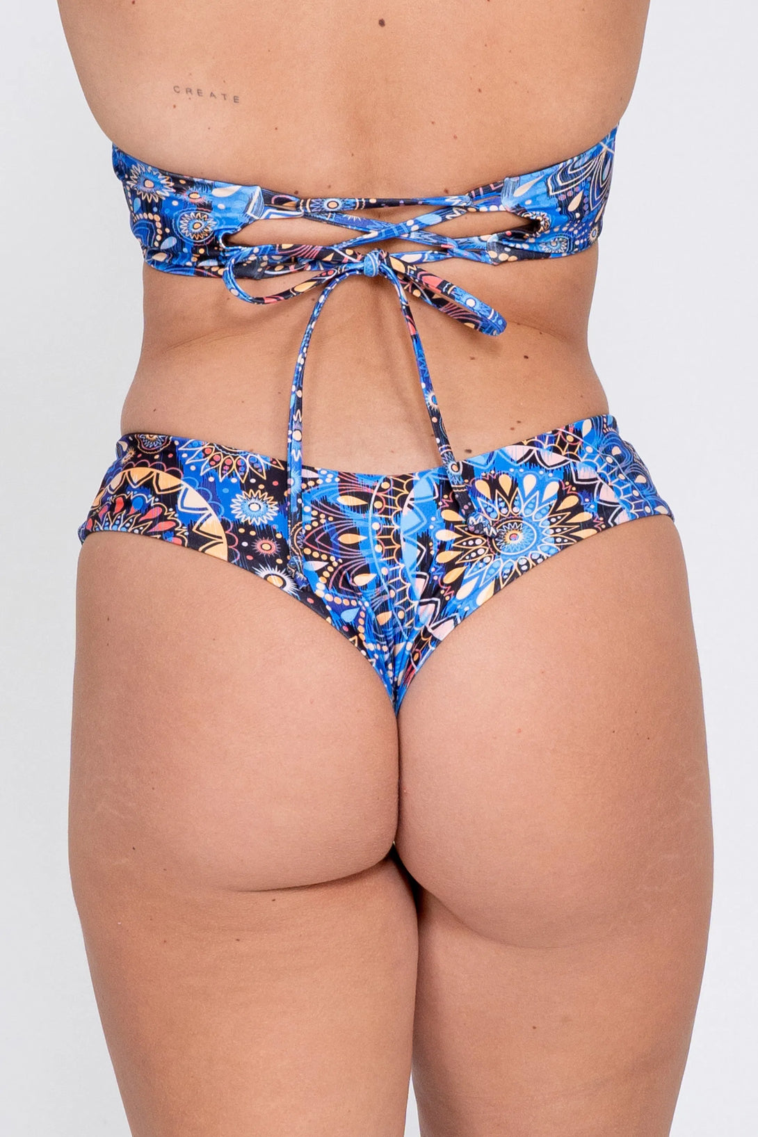 Sundial Me Up Blue Performance - Cheeky Cut Bikini Bottoms-Activewear-Exoticathletica