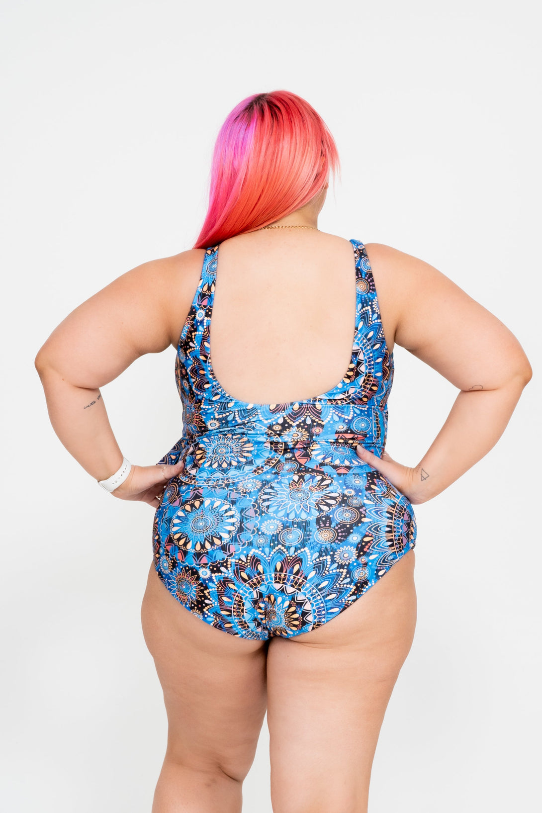 Sundial Me Up Blue Performance - Wrap One Piece W/ Extra Coverage Bottoms-Activewear-Exoticathletica