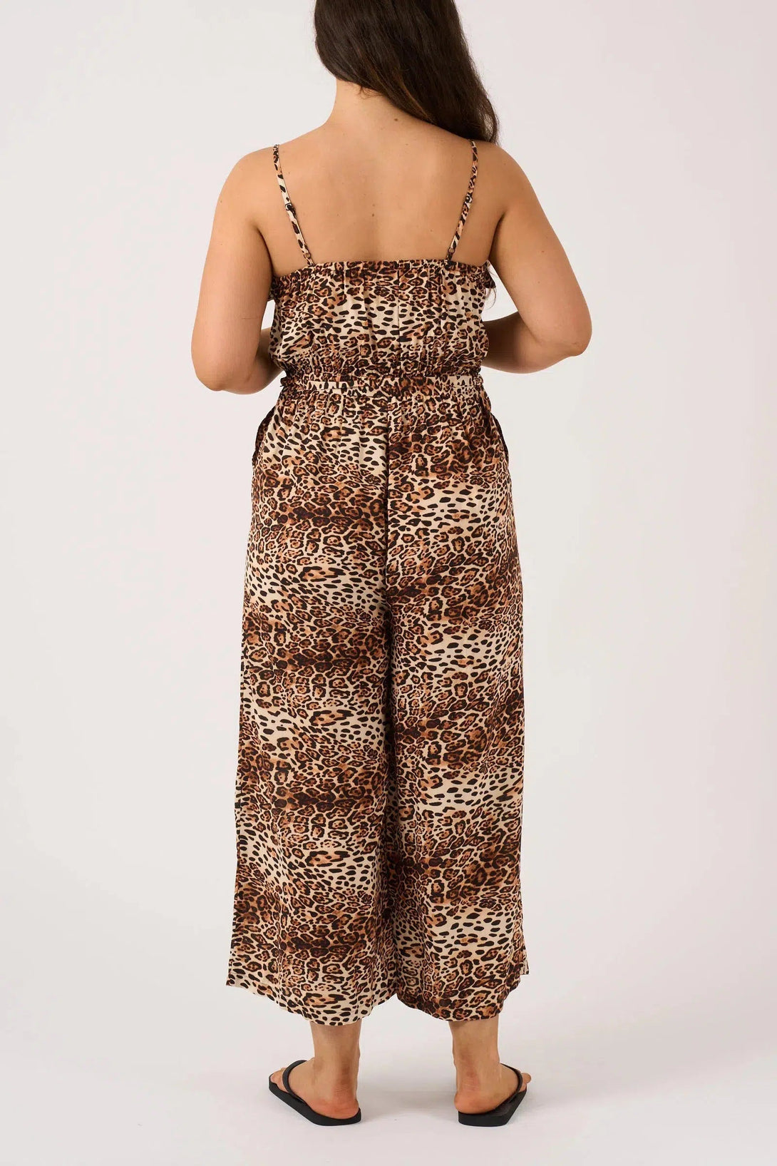 Sustainable Viscose Frill Jumpsuit - Natural Primal Animal-Activewear-Exoticathletica