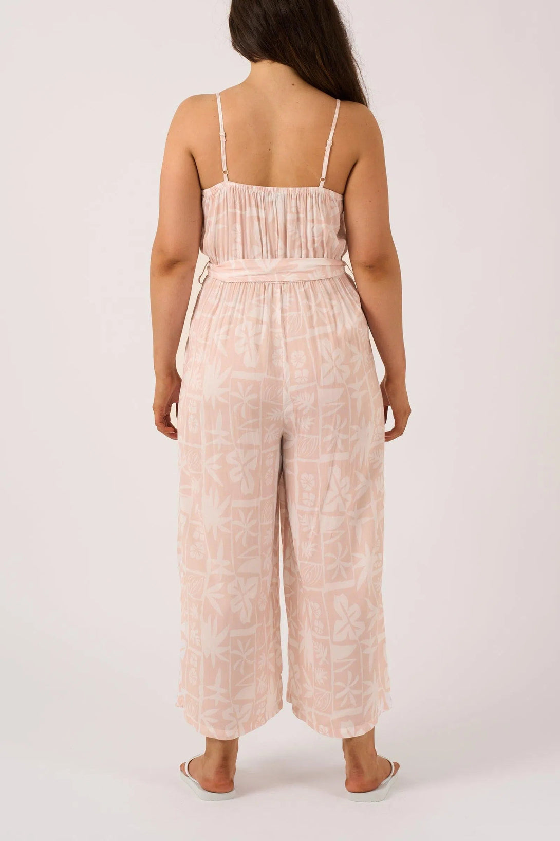 Sustainable Viscose Frill Jumpsuit - Nude Tiki-Activewear-Exoticathletica